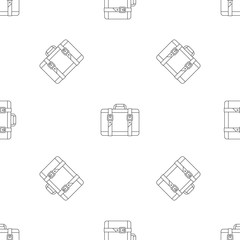 Poster - Trip leather bag pattern seamless vector repeat geometric for any web design