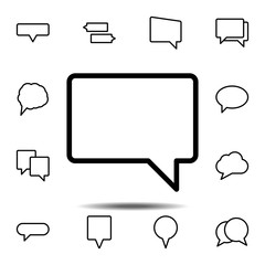 Poster - bubble, chat icon. Simple thin line, outline vector element of chat bubble icons set for UI and UX, website or mobile application