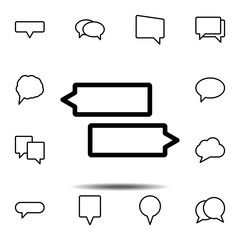 Poster - bubble, chat icon. Simple thin line, outline vector element of chat bubble icons set for UI and UX, website or mobile application