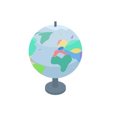 Poster - School globe icon. Isometric of school globe vector icon for web design isolated on white background
