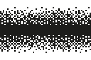 Pixel Black and White Seamless Pattern. Pixel abstract mosaic background, Vector illustration for website, card, poster.