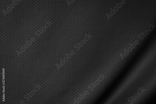 Black jersey texture background. Detail of luxury fabric surface. Poster Mural XXL