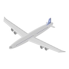 Poster - Cargo airplane icon. Isometric of cargo airplane vector icon for web design isolated on white background