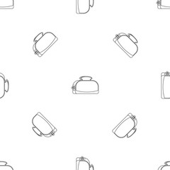 Poster - Metal toaster pattern seamless vector repeat geometric for any web design