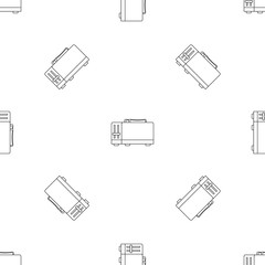 Poster - Kitchen toaster pattern seamless vector repeat geometric for any web design