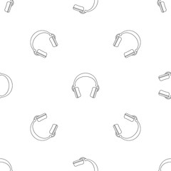 Poster - Dj headphones pattern seamless vector repeat geometric for any web design