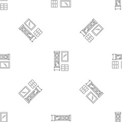 Poster - Old room clock pattern seamless vector repeat geometric for any web design