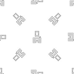 Poster - make up room mirror table pattern seamless vector repeat geometric for any web design
