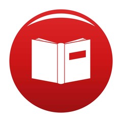 Canvas Print - Book inverted icon. Simple illustration of book inverted vector icon for any design red