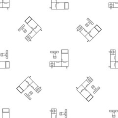 Poster - enter home room pattern seamless vector repeat geometric for any web design