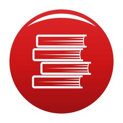 Poster - Book student icon. Simple illustration of book student vector icon for any design red