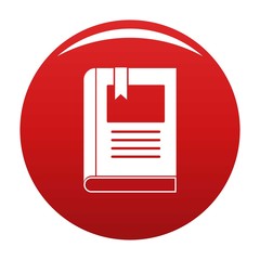 Poster - Bookstore icon. Simple illustration of bookstore vector icon for any design red