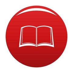 Poster - Book university icon. Simple illustration of book university vector icon for any design red