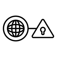 Poster - Web global firewall icon. Outline web global firewall vector icon for web design isolated on white background