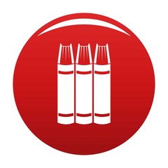 Poster - Book pile icon. Simple illustration of book pile vector icon for any design red