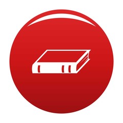 Poster - Book biology icon. Simple illustration of book biology vector icon for any design red
