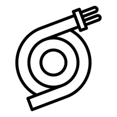 Poster - Plug wire icon. Outline plug wire vector icon for web design isolated on white background