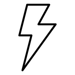 Poster - Lighting bolt icon. Outline lighting bolt vector icon for web design isolated on white background