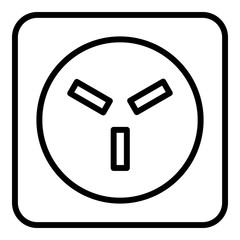 Poster - Israel type socket icon. Outline israel type socket vector icon for web design isolated on white background