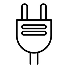 Poster - Classic plug wire icon. Outline classic plug wire vector icon for web design isolated on white background