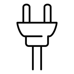 Poster - Modern plug wire icon. Outline modern plug wire vector icon for web design isolated on white background
