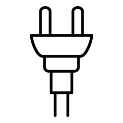 Poster - Vintage plug wire icon. Outline vintage plug wire vector icon for web design isolated on white background