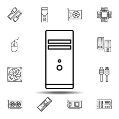 Fototapete - hardware, pc, server icon. Simple thin line, outline vector element of hardware icons set for UI and UX, website or mobile application