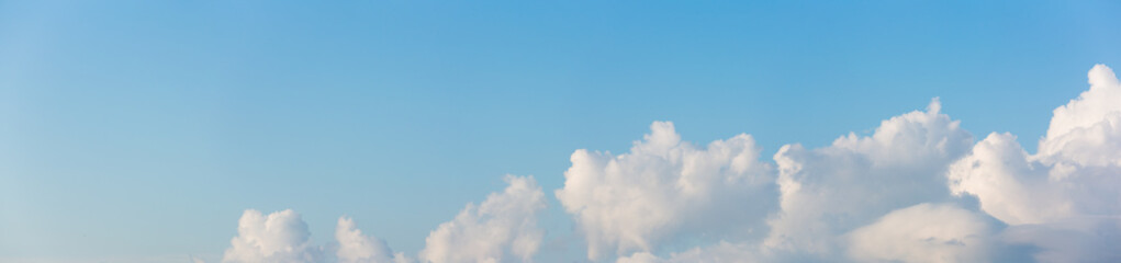 Wall Mural - blue sky background with tiny clouds. panorama