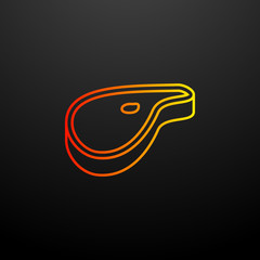 Poster - a piece of pork nolan icon. elements of food set. simple icon for websites, web design, mobile app, 