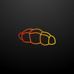 Poster - croissant nolan icon. Elements of food set. Simple icon for websites, web design, mobile app, info graphics