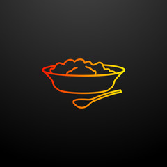 Poster - puree plates nolan icon. Elements of food set. Simple icon for websites, web design, mobile app, info graphics
