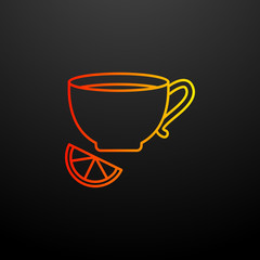 Poster - Tea with lemon nolan icon. Elements of food set. Simple icon for websites, web design, mobile app, info graphics