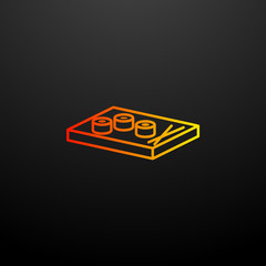 Aufkleber - rolls nolan icon. Elements of food set. Simple icon for websites, web design, mobile app, info graphics