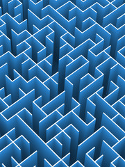 Poster - Infinite labyrinth concept, original 3d rendering