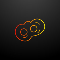 Aufkleber - omelette nolan icon. Elements of food set. Simple icon for websites, web design, mobile app, info graphics