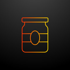 Poster - jar of jam nolan icon. Elements of food set. Simple icon for websites, web design, mobile app, info graphics