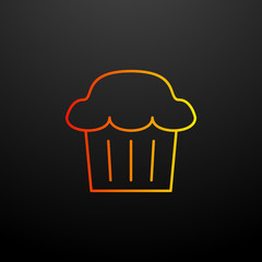 Poster - cup cake nolan icon. Elements of food set. Simple icon for websites, web design, mobile app, info graphics