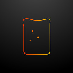 Poster - toasts nolan icon. Elements of food set. Simple icon for websites, web design, mobile app, info graphics