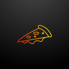 Aufkleber - a piece of pizza nolan icon. Elements of food set. Simple icon for websites, web design, mobile app, info graphics