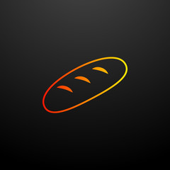 Poster - loaves of bread nolan icon. Elements of food set. Simple icon for websites, web design, mobile app, info graphics