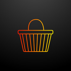 Poster - basket nolan icon. Elements of mobile banking set. Simple icon for websites, web design, mobile app, info graphics