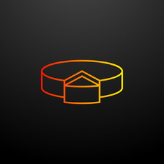 Poster - pie chart nolan icon. Elements of mobile banking set. Simple icon for websites, web design, mobile app, info graphics
