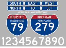 Highway Road Signs Interstate