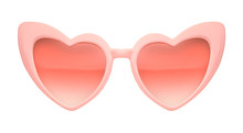 Pink Heart Sunglasses Front View