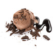  Boll of chocolate ice cream