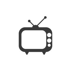 Poster - Television icon black color editable. Tv symbol Flat vector sign isolated on white background. Simple vector illustration for graphic and web design.