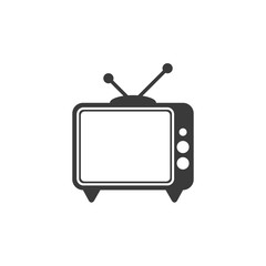 Poster - Television icon black color editable. Tv symbol Flat vector sign isolated on white background. Simple vector illustration for graphic and web design.