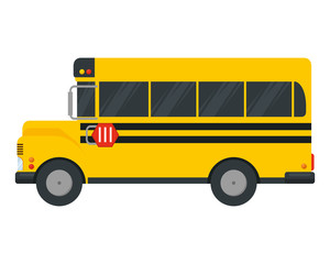 Canvas Print - school bus transport isolated icon