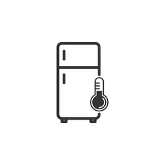 Aufkleber - Freezer icon template black color editable. Freezer symbol Flat vector sign isolated on white background. Simple vector illustration for graphic and web design.