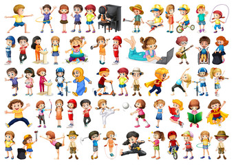 Canvas Print - Set of children character